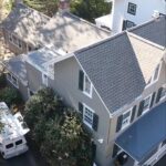 Nealman Construction installed GAF Timberline HDZ architectural shingles in Weatherwood color on a home in Flourtown, PA.